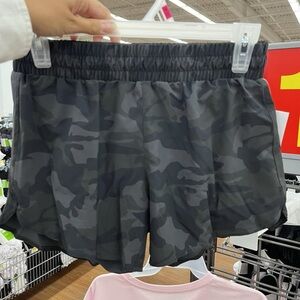 Athletic Works Black and Gray Athletic Shorts Lightweight Elastic Waist